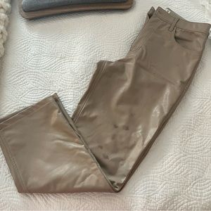 Abercrombie faux leather straight leg pants